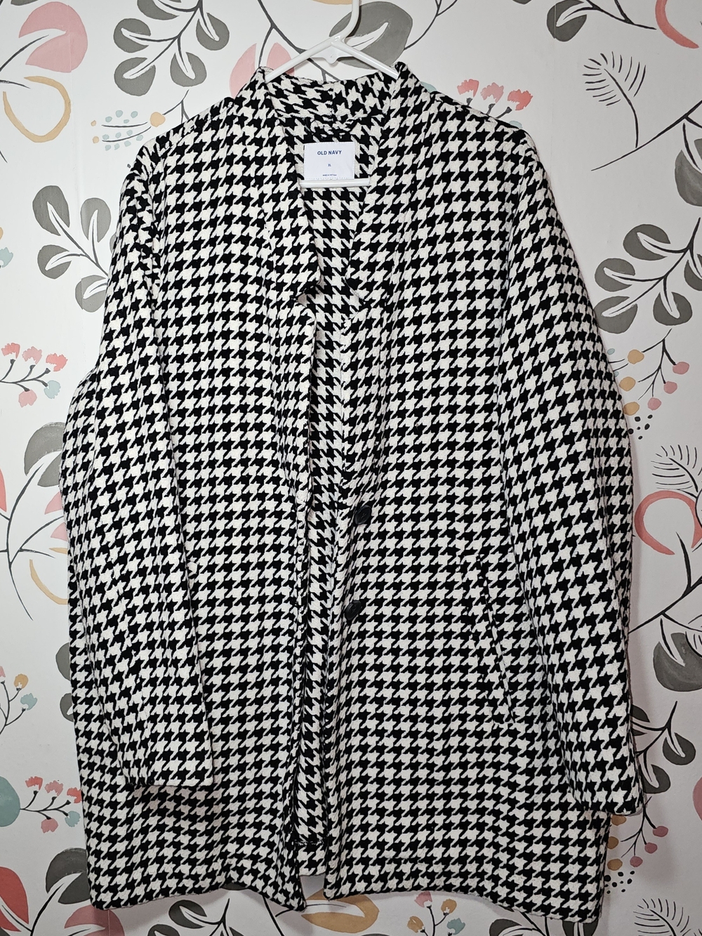 Old Navy Womens Houndstooth Cardigan Style Jacket XL